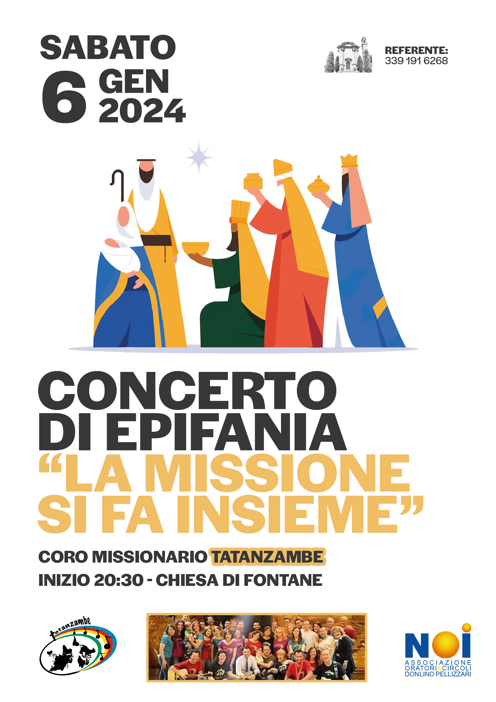 Coro Tatanzambe a Fontane il 6 gennaio 2024